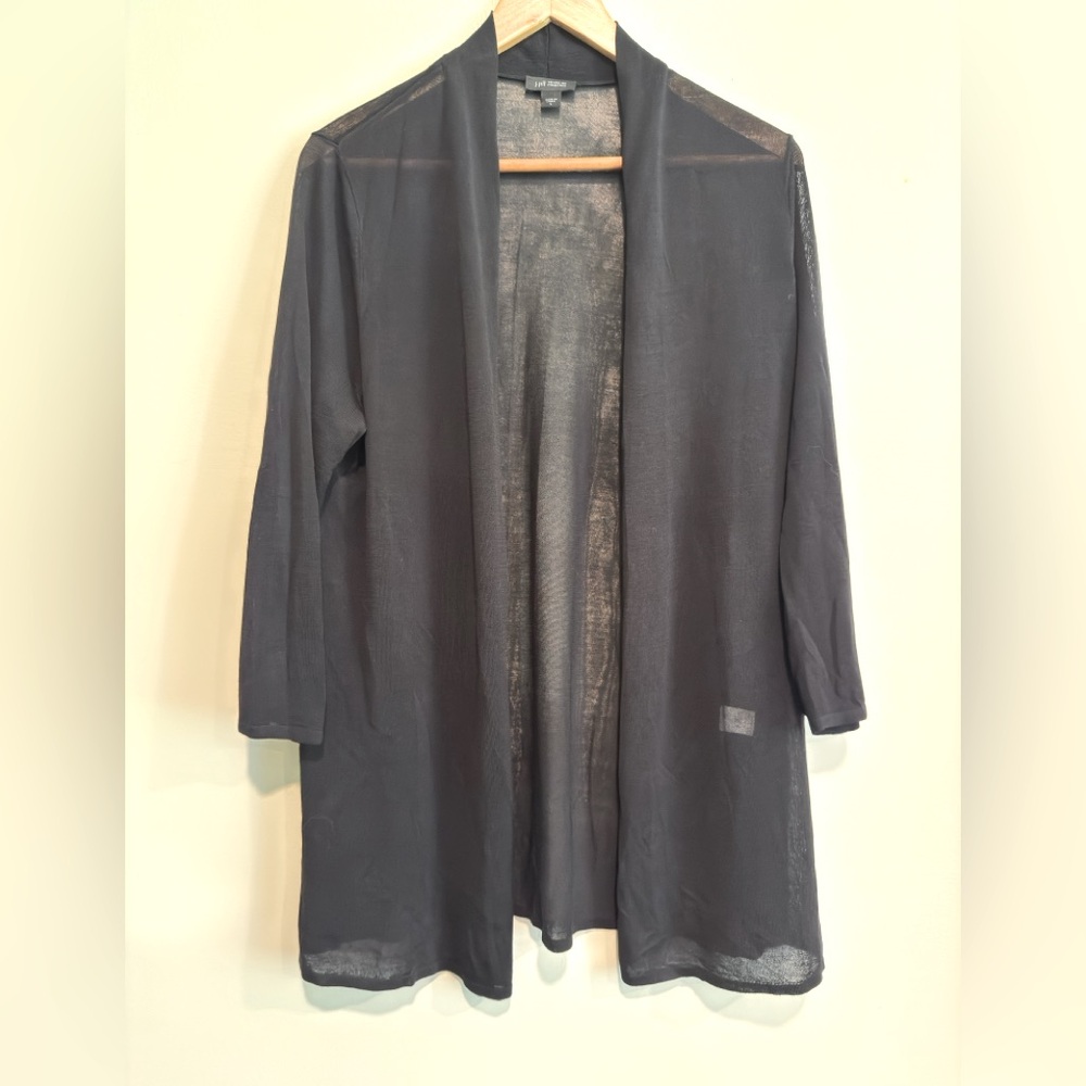 J. Jill NWOT Sheer Black Open Cardigan